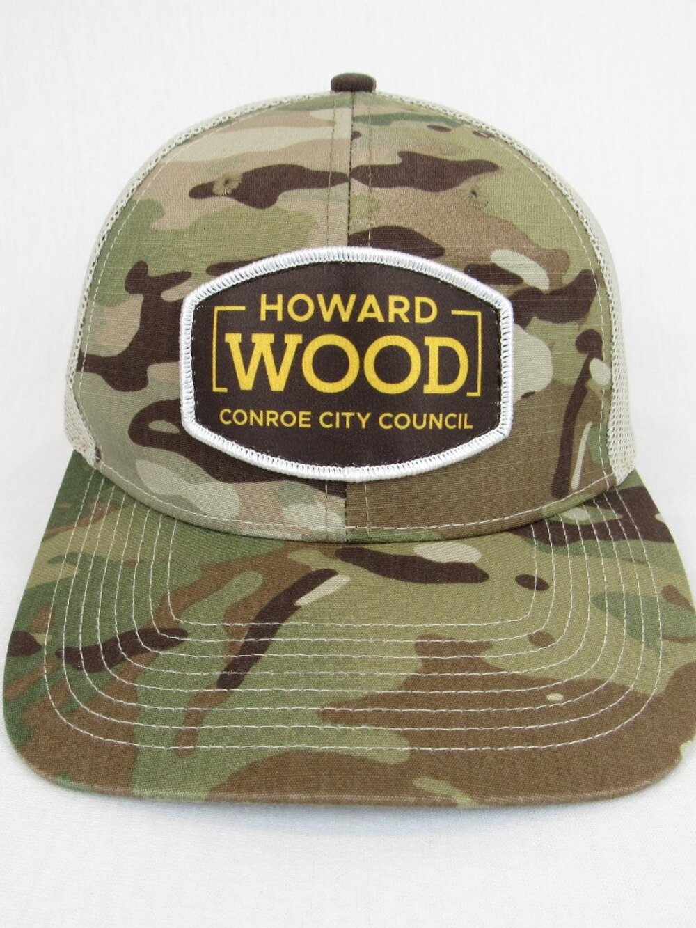 Howard Wood Conroe City Council Men's Outdoor Trucker Hat Strapback Camo